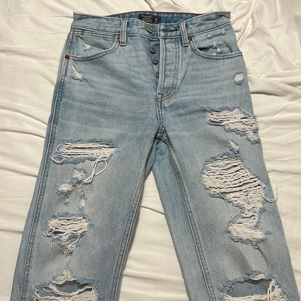 Abercrombie & Fitch Ankle High Rise Straight Jeans